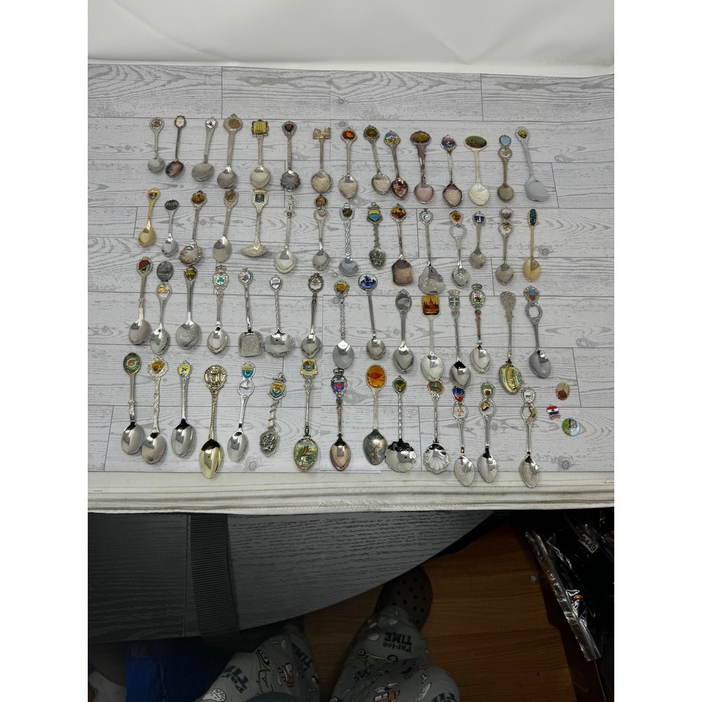 Vintage Souvenir Spoon Collection Lot Travel Memorabilia Unique Gifts
